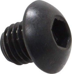 Holo-Krome - 1/4-28 UNF Hex Socket Drive, Button Screw - Alloy Steel, Black Oxide Finish, Fully Threaded, 1/4" Length Under Head - Exact Tool & Supply