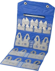 Value Collection - 26 Piece, 0.5 to 13 mm Radius, Steel Radius Gage Set - 0.5 mm Graduation, Satin Chrome Coated - Exact Tool & Supply