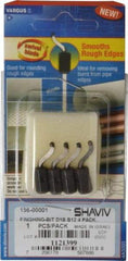 Shaviv - 5 Piece High Speed Steel Blade Hand Deburring Tool Set - B10 Blades, For Hole Edge, Straight Edge - Exact Tool & Supply