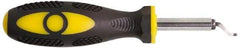 Shaviv - 2 Piece High Speed Steel Blade Hand Deburring Tool Set - B10 Blades, For Hole Edge, Straight Edge - Exact Tool & Supply