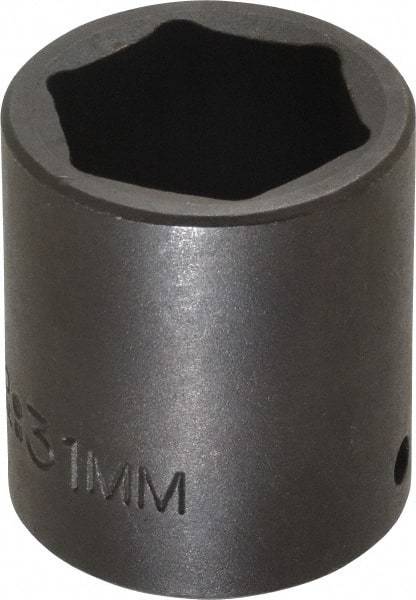 Proto - 1/2" Drive 31mm Standard Impact Socket - 6 Points, 2" OAL - Exact Tool & Supply