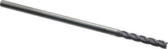 Accupro - 1/4", 1-1/2" LOC, 1/4" Shank Diam, 6" OAL, 3 Flute, Solid Carbide Square End Mill - Single End, AlTiN Finish, Spiral Flute, 40° Helix, Centercutting, Right Hand Cut, Right Hand Flute - Exact Tool & Supply