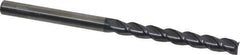 Accupro - 3/8", 3" LOC, 3/8" Shank Diam, 6" OAL, 3 Flute, Solid Carbide Square End Mill - Single End, AlTiN Finish, Spiral Flute, 40° Helix, Centercutting, Right Hand Cut, Right Hand Flute - Exact Tool & Supply