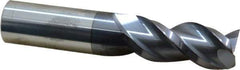 Accupro - 3/4", 1-5/8" LOC, 3/4" Shank Diam, 4" OAL, 3 Flute, Solid Carbide Square End Mill - Single End, AlTiN Finish, Spiral Flute, 40° Helix, Centercutting, Right Hand Cut, Right Hand Flute - Exact Tool & Supply