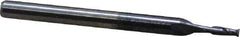 Accupro - 1.5mm, 5mm LOC, 3mm Shank Diam, 38mm OAL, 2 Flute, Solid Carbide Square End Mill - Single End, AlTiN Finish, Spiral Flute, 30° Helix, Centercutting, Right Hand Cut, Right Hand Flute - Exact Tool & Supply
