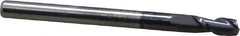 Accupro - 3mm, 6mm LOC, 3mm Shank Diam, 38mm OAL, 2 Flute, Solid Carbide Square End Mill - Single End, AlTiN Finish, Spiral Flute, 40° Helix, Centercutting, Right Hand Cut, Right Hand Flute - Exact Tool & Supply