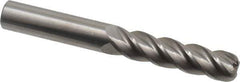 Accupro - 1/2", 4 Flute, Single End, Solid Carbide, 1/8" Corner Radius End Mill - 4" OAL, 40° Helix, Right Hand Flute, 2" LOC, Right Hand Cut - Exact Tool & Supply