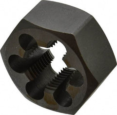Interstate - 1-1/16 - 12 UNS Thread, 2" Hex, Right Hand Thread, Hex Rethreading Die - Carbon Steel, 1" Thick - Exact Tool & Supply