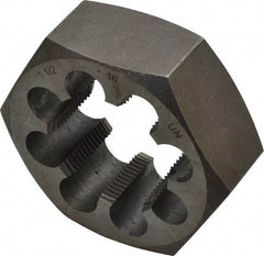 Interstate - 1-1/2 - 16 UNS Thread, 2-9/16" Hex, Right Hand Thread, Hex Rethreading Die - Carbon Steel, 1" Thick - Exact Tool & Supply