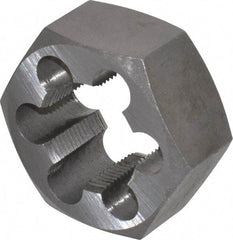 Interstate - 1-1/4 - 16 UNS Thread, 2-3/16" Hex, Right Hand Thread, Hex Rethreading Die - Carbon Steel, 1" Thick - Exact Tool & Supply