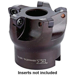 Kennametal - 4 Inserts, 2.5984" Cutter Diam, 0.0591" Max Depth of Cut, Indexable High-Feed Face Mill - 1.063" Arbor Hole Diam, 1.9685" High, WP.. 0806.. Inserts, Series KSWM KenFeed - Exact Tool & Supply