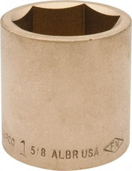 Ampco - 1-5/8", 3/4" Drive, Standard Hand Socket - 6 Points, 2-1/4" OAL, Aluminum Bronze - Exact Tool & Supply