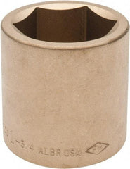 Ampco - 1-3/4", 3/4" Drive, Standard Hand Socket - 6 Points, 2-9/16" OAL, Aluminum Bronze - Exact Tool & Supply