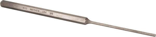 Mayhew - 1/8" Pin Punch - 8" OAL, Steel - Exact Tool & Supply