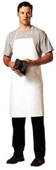Dupont - 27" Wide x 36" Long x 12 mil Thick Chemical Resistant Bib Apron - Tychem SL, White, Resists Chemicals - Exact Tool & Supply