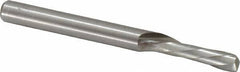 Onsrud - 1/4" Cutting Diam x 3/4" Length of Cut, 1 Flute, Downcut Spiral Router Bit - Uncoated, Right Hand Cut, High Speed Steel, 2-3/4" OAL x 1/4" Shank Diam, Single Edge, 19 to 32° Helix Angle - Exact Tool & Supply