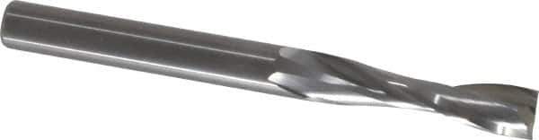 Onsrud - 3/8" Cutting Diam x 1-1/2" Length of Cut, 2 Flute, Upcut Spiral Router Bit - Uncoated, Right Hand Cut, Solid Carbide, 4" OAL x 3/8" Shank Diam, Double Edge, 22° Helix Angle - Exact Tool & Supply