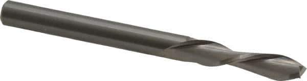 Onsrud - 1/4" Cutting Diam x 1-1/8" Length of Cut, 2 Flute, Downcut Spiral Router Bit - Uncoated, Right Hand Cut, Solid Carbide, 3" OAL x 1/4" Shank Diam, Double Edge, 30° Helix Angle - Exact Tool & Supply