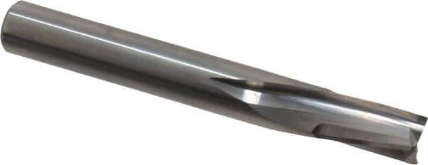 Onsrud - 3/8" Cutting Diam x 5/8" Length of Cut, 3 Flute, Downcut Spiral Router Bit - Uncoated, Right Hand Cut, Solid Carbide, 3" OAL x 3/8" Shank Diam, Three Edge, 10° Helix Angle - Exact Tool & Supply