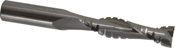 Onsrud - 1/2" Cutting Diam x 2-1/8" Length of Cut, 2 Flute, Upcut Spiral Router Bit - Uncoated, Right Hand Cut, Solid Carbide, 4" OAL x 1/2" Shank Diam, Chipbreaker, 30° Helix Angle - Exact Tool & Supply