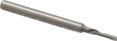 Onsrud - 1/16" Cutting Diam x 1/4" Length of Cut, 1 Flute, Downcut Spiral Router Bit - Uncoated, Right Hand Cut, Solid Carbide, 1-1/2" OAL x 1/8" Shank Diam, Single Edge, 22° Helix Angle - Exact Tool & Supply