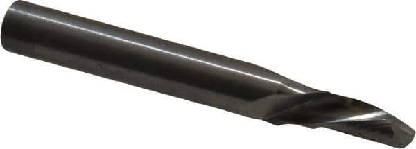 Onsrud - 3/16" Cutting Diam x 3/8" Length of Cut, 1 Flute, Downcut Spiral Router Bit - Uncoated, Right Hand Cut, Solid Carbide, 2" OAL x 1/4" Shank Diam, Single Edge, 22° Helix Angle - Exact Tool & Supply