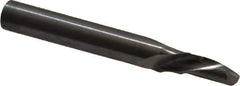 Onsrud - 3/16" Cutting Diam x 3/8" Length of Cut, 1 Flute, Downcut Spiral Router Bit - Uncoated, Right Hand Cut, Solid Carbide, 2" OAL x 1/4" Shank Diam, Single Edge, 22° Helix Angle - Exact Tool & Supply