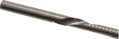 Onsrud - 1/4" Cutting Diam x 1-1/4" Length of Cut, 1 Flute, Downcut Spiral Router Bit - Uncoated, Right Hand Cut, Solid Carbide, 3" OAL x 1/4" Shank Diam, Single Edge, 22° Helix Angle - Exact Tool & Supply