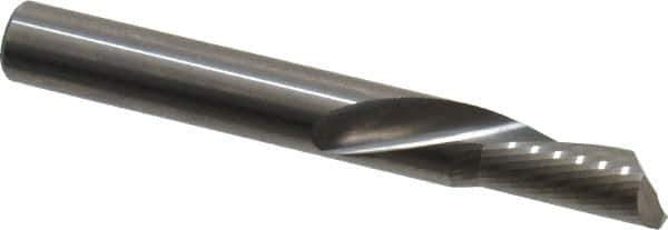 Onsrud - 3/8" Cutting Diam x 3/4" Length of Cut, 1 Flute, Downcut Spiral Router Bit - Uncoated, Right Hand Cut, Solid Carbide, 3" OAL x 3/8" Shank Diam, Single Edge, 22° Helix Angle - Exact Tool & Supply