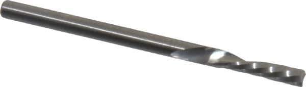 Onsrud - 1/8" Cutting Diam x 1/2" Length of Cut, 1 Flute, Downcut Spiral Router Bit - Uncoated, Right Hand Cut, Solid Carbide, 2" OAL x 1/8" Shank Diam, Single Edge, 21° Helix Angle - Exact Tool & Supply