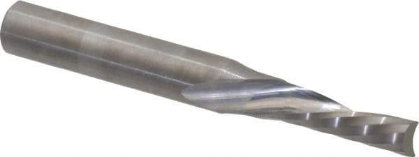 Onsrud - 3/16" Cutting Diam x 5/8" Length of Cut, 1 Flute, Downcut Spiral Router Bit - Uncoated, Right Hand Cut, Solid Carbide, 2" OAL x 1/4" Shank Diam, Single Edge, 21° Helix Angle - Exact Tool & Supply