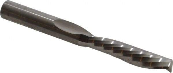 Onsrud - 3/8" Cutting Diam x 1-5/8" Length of Cut, 1 Flute, Downcut Spiral Router Bit - Uncoated, Right Hand Cut, Solid Carbide, 3-1/2" OAL x 3/8" Shank Diam, Single Edge - Exact Tool & Supply