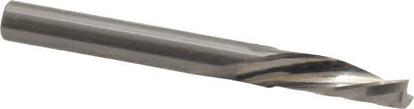 Onsrud - 1/4" Cutting Diam x 3/4" Length of Cut, 1 Flute, Downcut Spiral Router Bit - Uncoated, Right Hand Cut, Solid Carbide, 2-1/2" OAL x 1/4" Shank Diam, Single Edge, 21° Helix Angle - Exact Tool & Supply