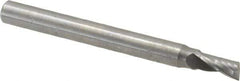 Onsrud - 5/32" Cutting Diam x 5/16" Length of Cut, 1 Flute, Upcut Spiral Router Bit - Uncoated, Right Hand Cut, Solid Carbide, 2" OAL x 3/16" Shank Diam, Single Edge, 22° Helix Angle - Exact Tool & Supply