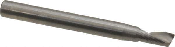 Onsrud - 7/32" Cutting Diam x 7/16" Length of Cut, 1 Flute, Upcut Spiral Router Bit - Uncoated, Right Hand Cut, Solid Carbide, 2-1/2" OAL x 1/4" Shank Diam, Single Edge, 22° Helix Angle - Exact Tool & Supply