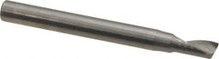 Onsrud - 7/32" Cutting Diam x 7/16" Length of Cut, 1 Flute, Upcut Spiral Router Bit - Uncoated, Right Hand Cut, Solid Carbide, 2-1/2" OAL x 1/4" Shank Diam, Single Edge, 22° Helix Angle - Exact Tool & Supply