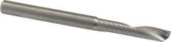 Onsrud - 1/4" Cutting Diam x 1-1/4" Length of Cut, 1 Flute, Upcut Spiral Router Bit - Uncoated, Right Hand Cut, Solid Carbide, 3" OAL x 1/4" Shank Diam, Single Edge, 22° Helix Angle - Exact Tool & Supply