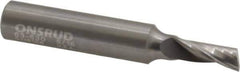 Onsrud - 5/16" Cutting Diam x 3/4" Length of Cut, 1 Flute, Upcut Spiral Router Bit - Uncoated, Right Hand Cut, Solid Carbide, 3" OAL x 1/2" Shank Diam, Single Edge, 22° Helix Angle - Exact Tool & Supply