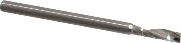 Onsrud - 1/8" Cutting Diam x 1/2" Length of Cut, 1 Flute, Upcut Spiral Router Bit - Uncoated, Right Hand Cut, Solid Carbide, 2" OAL x 1/8" Shank Diam, Single Edge, 21° Helix Angle - Exact Tool & Supply