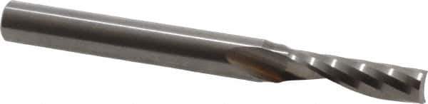 Onsrud - 7/32" Cutting Diam x 3/4" Length of Cut, 1 Flute, Upcut Spiral Router Bit - Uncoated, Right Hand Cut, Solid Carbide, 2-1/2" OAL x 1/4" Shank Diam, Single Edge, 21° Helix Angle - Exact Tool & Supply