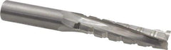 Onsrud - 1/2" Cutting Diam x 2-1/8" Length of Cut, 3 Flute, Upcut Spiral Router Bit - Uncoated, Right Hand Cut, Solid Carbide, 4" OAL x 1/2" Shank Diam, Three Edge, 10° Helix Angle - Exact Tool & Supply