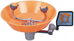 PRO-SAFE - Wall Mount, Plastic Bowl, Eyewash Station - 1/2" Inlet - Exact Tool & Supply