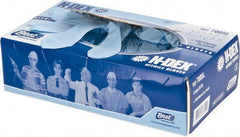 SHOWA - Size L, 4 mil, Industrial Grade, Powdered Nitrile Disposable Gloves - Exact Tool & Supply