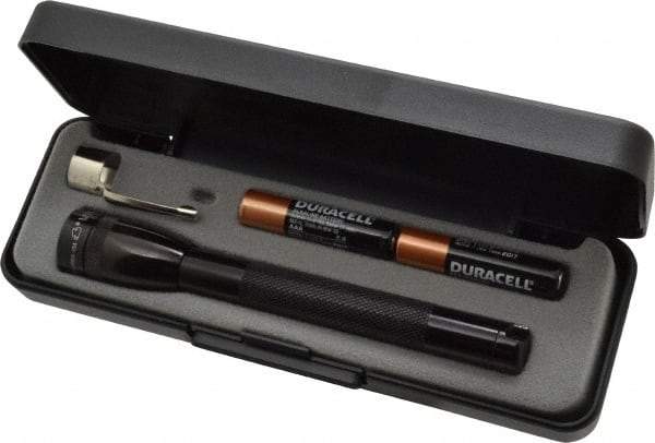 Mag-Lite - Krypton Bulb, 9 Lumens, Mini Flashlight - Black Aluminum Body, 2 AAA Alkaline Batteries Included - Exact Tool & Supply