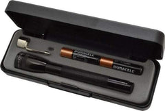 Mag-Lite - Krypton Bulb, 9 Lumens, Mini Flashlight - Black Aluminum Body, 2 AAA Alkaline Batteries Included - Exact Tool & Supply