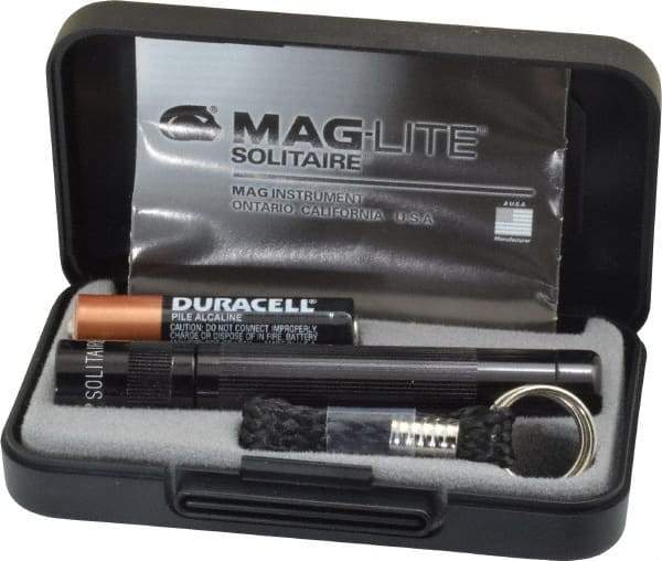 Mag-Lite - Krypton Bulb, Mini Flashlight - Black Aluminum Body, 1 AAA Alkaline Battery Included - Exact Tool & Supply
