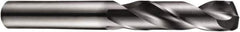 DORMER - 11.5mm 140° Spiral Flute Solid Carbide Screw Machine Drill Bit - TiAlN Finish, Right Hand Cut, 55mm Flute Length, 102mm OAL, Four Facet Split Point, Straight Shank, Through Coolant - Exact Tool & Supply