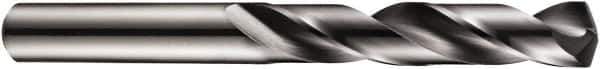 DORMER - 17/32" 140° Solid Carbide Jobber Drill - TiAlN Finish, Right Hand Cut, Spiral Flute, Straight Shank, 124mm OAL, Four Facet Split Point - Exact Tool & Supply
