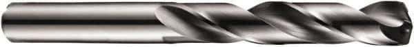 DORMER - 8.5mm 140° Solid Carbide Jobber Drill - TiAlN Finish, Right Hand Cut, Spiral Flute, Straight Shank, 103mm OAL, Four Facet Split Point - Exact Tool & Supply