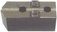 H & R Manufacturing - 5 to 6" Chuck Capacity, Tongue & Groove Attachment, Square Soft Lathe Chuck Jaw - Steel, 1-1/2" Btw Mount Hole Ctrs, 3-3/16" Long x 1-1/4" Wide x 1-5/8" High, 5/16" Groove - Exact Tool & Supply